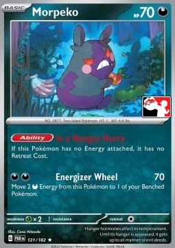 Morpeko 121 — Play! Pokémon Prize Pack Series Six (English Pokémon TCG card)