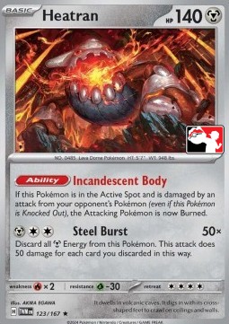 Heatran 123 — Play! Pokémon Prize Pack Series Six (English Pokémon TCG card)