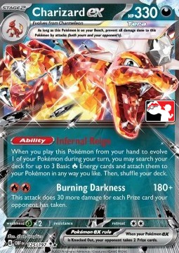 Charizard ex 125 — Play! Pokémon Prize Pack Series Six (English Pokémon TCG card)