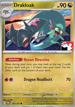 Drakloak 129 — Play! Pokémon Prize Pack Series Six (English Pokémon TCG card)