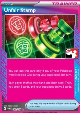 Unfair Stamp 165 — Play! Pokémon Prize Pack Series Six (English Pokémon TCG card)