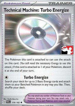 Technical Machine: Turbo Energize 179 — Play! Pokémon Prize Pack Series Six (English Pokémon TCG card)