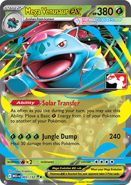 Mega Venusaur ex 003 — Play! Pokémon Prize Pack Series Eight (English Pokémon TCG card)