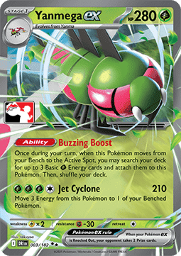 Yanmega ex 003 — Play! Pokémon Prize Pack Series Eight (English Pokémon TCG card)