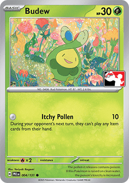 Budew 004 — Play! Pokémon Prize Pack Series Eight (English Pokémon TCG card)