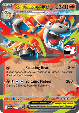 Mega Camerupt ex 022 — Play! Pokémon Prize Pack Series Eight (English Pokémon TCG card)