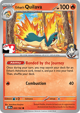 Ethan's Quilava 033 — Play! Pokémon Prize Pack Series Eight (English Pokémon TCG card)