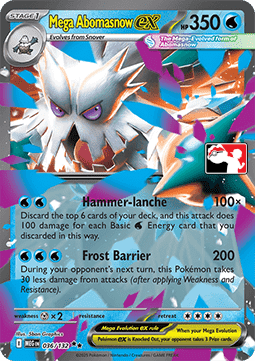 Mega Abomasnow ex 036 — Play! Pokémon Prize Pack Series Eight (English Pokémon TCG card)