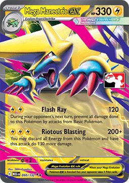 Mega Manectric ex 050 — Play! Pokémon Prize Pack Series Eight (English Pokémon TCG card)