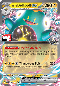 Iono's Bellibolt ex 053 — Play! Pokémon Prize Pack Series Eight (English Pokémon TCG card)