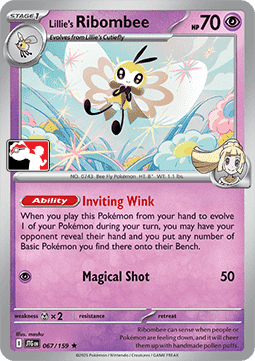 Lillie's Ribombee 067 — Play! Pokémon Prize Pack Series Eight (English Pokémon TCG card)