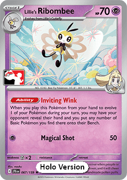 Lillie's Ribombee 067 — Play! Pokémon Prize Pack Series Eight (English Pokémon TCG card)