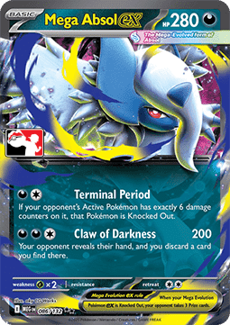 Mega Absol ex 086 — Play! Pokémon Prize Pack Series Eight (English Pokémon TCG card)