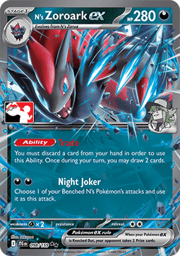 N's Zoroark ex 098 — Play! Pokémon Prize Pack Series Eight (English Pokémon TCG card)