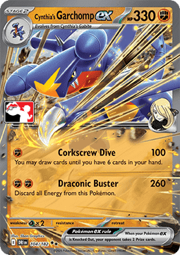 Cynthia's Garchomp ex 104 — Play! Pokémon Prize Pack Series Eight (English Pokémon TCG card)