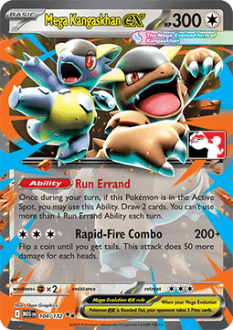 Mega Kangaskhan ex 104 — Play! Pokémon Prize Pack Series Eight (English Pokémon TCG card)
