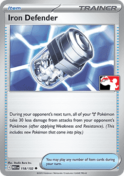 Iron Defender 118 — Play! Pokémon Prize Pack Series Eight (English Pokémon TCG card)