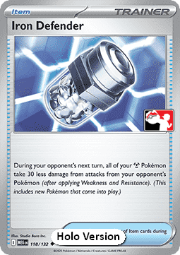 Iron Defender 118 — Play! Pokémon Prize Pack Series Eight (English Pokémon TCG card)