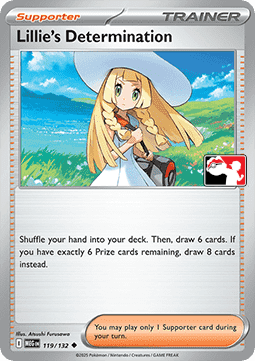 Lillie's Determination 119 — Play! Pokémon Prize Pack Series Eight (English Pokémon TCG card)