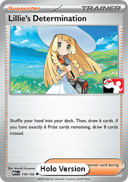 Lillie's Determination 119 — Play! Pokémon Prize Pack Series Eight (English Pokémon TCG card)