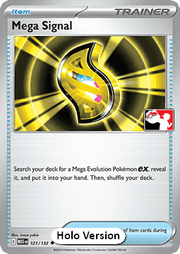 Mega Signal 121 — Play! Pokémon Prize Pack Series Eight (English Pokémon TCG card)