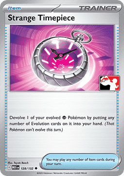 Strange Timepiece 128 — Play! Pokémon Prize Pack Series Eight (English Pokémon TCG card)