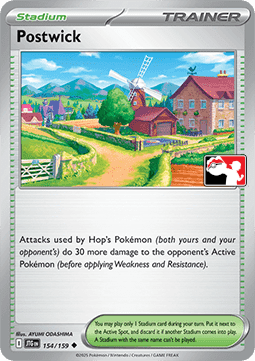 Postwick 154 — Play! Pokémon Prize Pack Series Eight (English Pokémon TCG card)