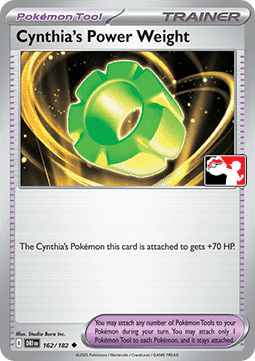 Cynthia's Power Weight 162 — Play! Pokémon Prize Pack Series Eight (English Pokémon TCG card)