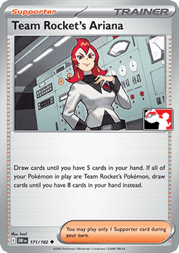 Team Rocket's Ariana 171 — Play! Pokémon Prize Pack Series Eight (English Pokémon TCG card)