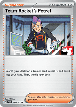 Team Rocket's Petrel 176 — Play! Pokémon Prize Pack Series Eight (English Pokémon TCG card)