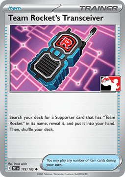 Team Rocket's Transceiver 178 — Play! Pokémon Prize Pack Series Eight (English Pokémon TCG card)
