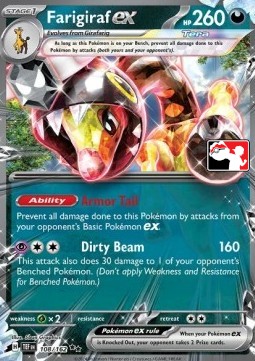 Farigiraf ex 108 — Play! Pokémon Prize Pack Series Five (English Pokémon TCG card)