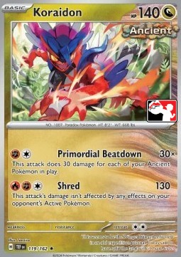 Koraidon 119 — Play! Pokémon Prize Pack Series Five (English Pokémon TCG card)