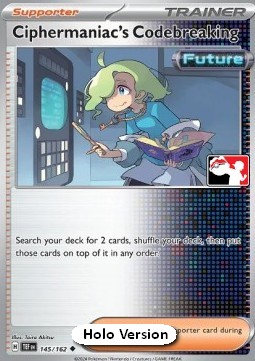 Ciphermaniac's Codebreaking 145 — Play! Pokémon Prize Pack Series Five (English Pokémon TCG card)