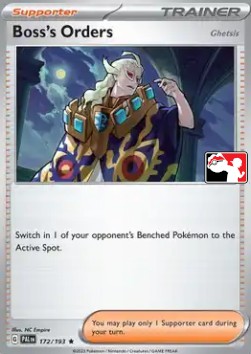 Boss's Orders 172 — Play! Pokémon Prize Pack Series Five (English Pokémon TCG card)