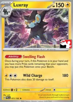 Luxray 071 — Play! Pokémon Prize Pack Series Four (English Pokémon TCG card)