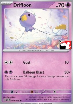 Drifloon 089 — Play! Pokémon Prize Pack Series Four (English Pokémon TCG card)