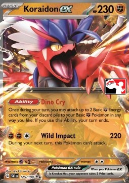 Koraidon ex 125 — Play! Pokémon Prize Pack Series Four (English Pokémon TCG card)