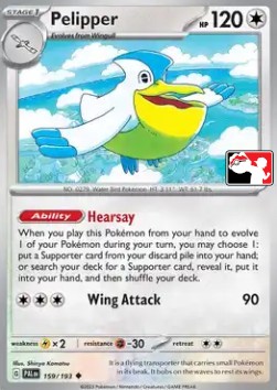 Pelipper 159 — Play! Pokémon Prize Pack Series Four (English Pokémon TCG card)