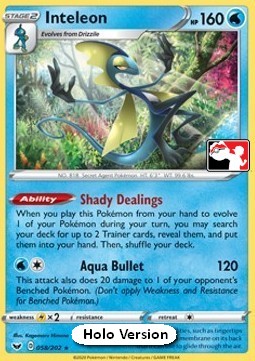 Inteleon 058 — Play! Pokémon Prize Pack Series One (English Pokémon TCG card)