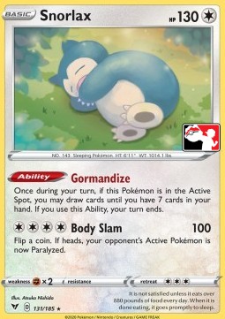 Snorlax 131 — Play! Pokémon Prize Pack Series One (English Pokémon TCG card)