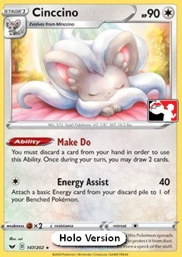 Cinccino 147 — Play! Pokémon Prize Pack Series One (English Pokémon TCG card)