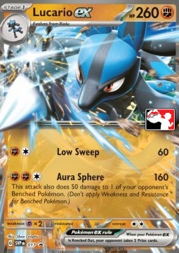 Lucario ex 017 — Play! Pokémon Prize Pack Series Three (English Pokémon TCG card)