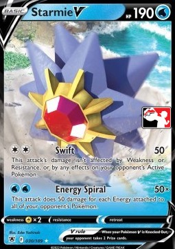 Starmie V 030 — Play! Pokémon Prize Pack Series Three (English Pokémon TCG card)