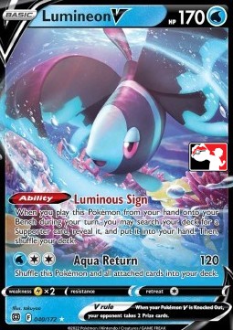 Lumineon V 040 — Play! Pokémon Prize Pack Series Three (English Pokémon TCG card)