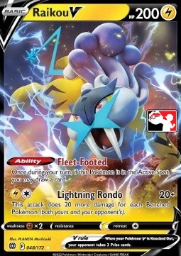 Raikou V 048 — Play! Pokémon Prize Pack Series Three (English Pokémon TCG card)