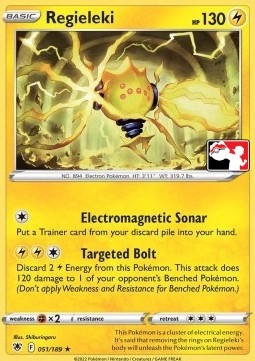 Regieleki 051 — Play! Pokémon Prize Pack Series Three (English Pokémon TCG card)