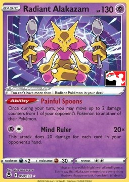Radiant Alakazam 059 — Play! Pokémon Prize Pack Series Three (English Pokémon TCG card)