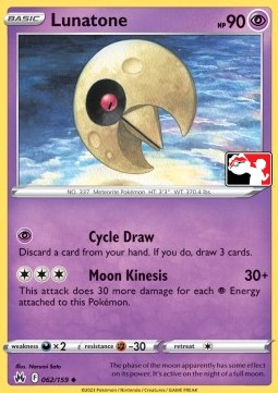 Lunatone 062 — Play! Pokémon Prize Pack Series Three (English Pokémon TCG card)