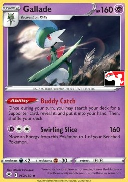 Gallade 062 — Play! Pokémon Prize Pack Series Three (English Pokémon TCG card)